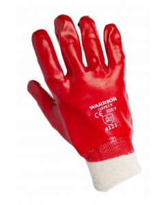 Red PVC Gloves Pair Sizes 7 [4003]