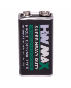 Battery 9V (PP3) Pack of 1 Zinc Chloride [4033]