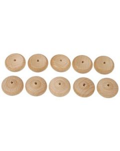 Turned Wooden Wheels Pack of 10 30mm dia. [4316]