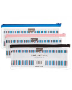 Pencil Case 203 x 127mm Clear Pack of 12 [45171]