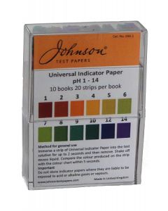 Universal Indicator - Johnson pH 1-14 200 Leaves [2089]