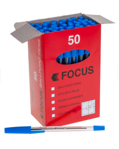 Ball Point Pens Blue Pack of 50 [48494]