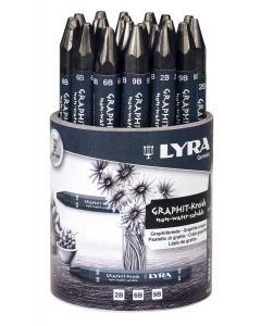 Lyra Graphite Crayons Tub of 24 [48504]