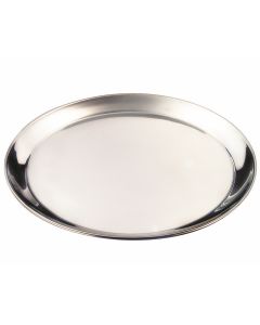 Stainless Steel 14" Round Tray 350mm [777177]