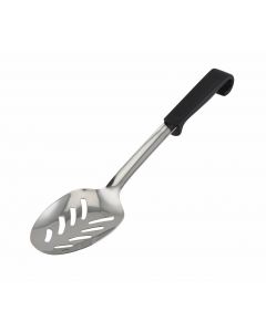 Genware Plastic Handle Spoon Slotted Black [777599]