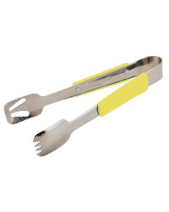 Genware Plastic Handle Buffet Tongs Yellow [777609]