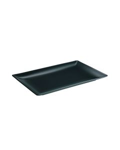 Luna Rect. Coupe Plate Pack of 6 25 x 15cm Black  [777756]