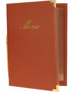Classic A5 Menu Holder Wine Red 4 Pages [778306]