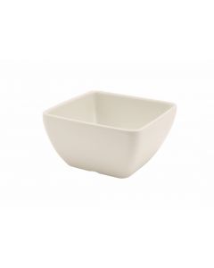 White Melamine Curved Square Bowl 10.5cm [778342]
