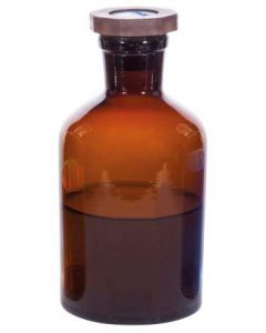 Reagent Bottles Amber 250ml Plastic Stopper Pack of 10 [9517]
