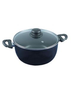 Casserole Pot & Lid (with 2 side handles) 24cm [7058]