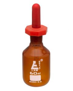 Labglass Dropping Bottle Amber Pk of 6 x 60ml [80482]