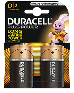 Batteries D Pack of 2 Duracell [2128]