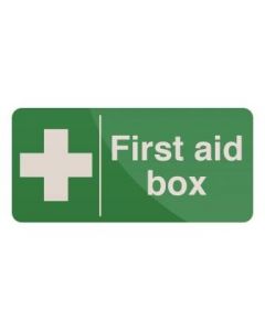 First Aid Box Sign 200 x 100mm Self-Adhesive [45175]