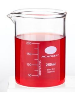 Academy Heavy Duty Borosilicate Glass Beaker 250ml [3236]