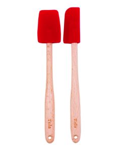 Spatula - Silicone with Wooden Handles Twin Pack [77049]