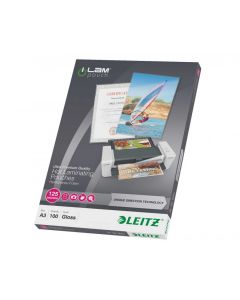 Leitz iLam Pack of 100 Lamination Pouches A3 125 Micron [45263]