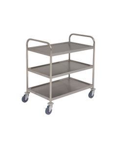 Trolley S.Steel with 3 Shelves Pack of 2  [97916]