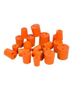 Rubber Stoppers/Rubber Bungs 2 Hole Pk 10 Bottom 33mm [1495]