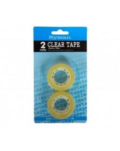 Ryman Clear Tape 4 Packs of 2 Rolls 19mm x 20M [93059]