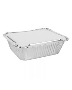 Foil Containers with Lids 12 x 8.5 x 5.5cm Pk of 1000  [97884]