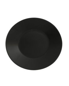Black Stoneware Wide Rim Plate 27.5cm [77209]