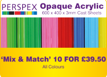 Perspex ‘Mix and Match’ Any 10 for £39.50