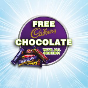 Free Cadbury Chocolate Bar with Every Order